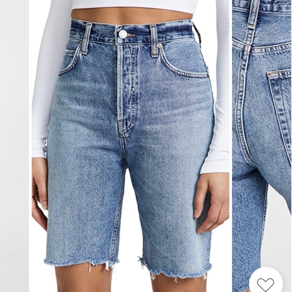 Agolde 90s Pinch Waist Button Fly Shorts Womens Size 32 New - Picture 3 of 7